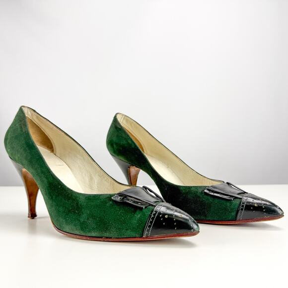 VTG 1950's Green Pumps | Womens Size 8 - Picture 4 of 7